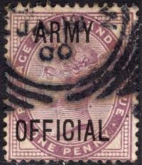 Wielka Brytania QV Army Official 1/2 d.