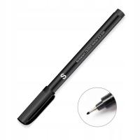 Marker permanentny do CD/DVD 0,4 mm czarny - 5 szt.