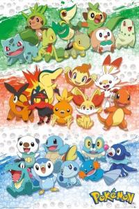 Pokemony First Partners - plakat 61x91,5 cm