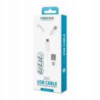 Kabel Forever USB - Apple Lightning 1 m biały