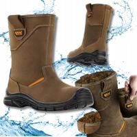 Ocieplane Skórzane Trzewiki Buty Robocze męskie Kozaki VM EDINBURGH S3