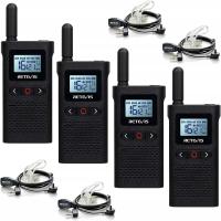 Retevis RB628 Walkie Talkie (4 Sztuk, Czarny)