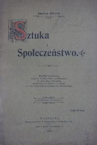 SZTUKA i SPOŁECZEŃSTWO HENRYK STRUVEWYKŁAD 1903