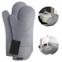 Силиконовые термостойкие эластичные кухонные перчатки, набор из 2 предметов