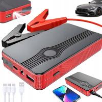 Power bank rozruchowy, rozrusznik samochodowy z pompką 150 PSI, światło LED