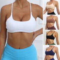 Sexy Criss-Crossing Straps Fitness Bra Padded Shockproof