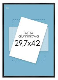 Czarna Ramka na plakat A3 aluminiowa Ramki do zdjęć 29,7x42 cm