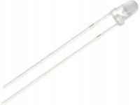 LED 3mm biały zimny 750-1120mcd 30° Czoło wypukłe 2,8-3,6VDC