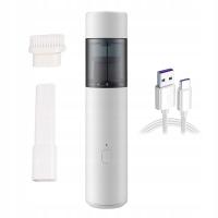 Odkurzacz samochodowy Mini automatyczne ssanie zasilania bezprzewodowybiały12000Pa