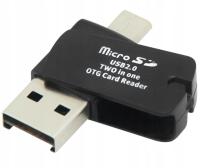 Czytnik kart pamięci micro SD microUSB OTG (3523)