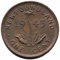 45921. Nowa Fundlandia, 1 cent, 1943r.