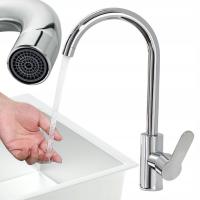 BATERIA KUCHENNA SREBRNA DO KUCHNI KRAN WYLEWKA POŁYSK CHROMOWANA IMSILVER