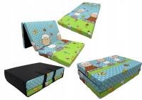 Портативный детский матрас 2в1 пуф и шезлонг дорожный набор с сумкой