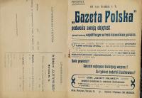 REKLAMA - Od 1-go Grudnia 1904 „Gazeta Polska” podwoiła swoją objętość