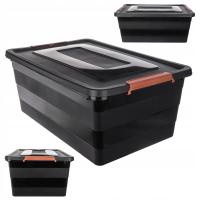 POJEMNIK Z POKRYWĄ DO PRZECHOWYWANIA 40L ORGANIZER PLASTIKOWY NA ZABAWKI
