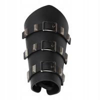 Osłona ramienia w stylu vintage, akcesorium steampunkowe, regulowany karwasz, czarny