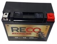 Akumulator motocyklowy żelowy Reco RTX20L-GEL YTX20L-BS 12V 18Ah 290A P+