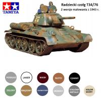 Модель для склеивания советского танка Tank T34/76 грунтовка, лак, краски