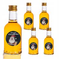 10szt Butelki Ozdobne na Święta Mikołaj NALEWKI PREZENT WÓDKI +etykiety