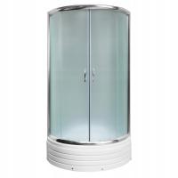 Душевая кабина 3/4 колеса 90x90 см с высоким глубоким душевым поддоном