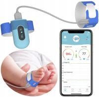 Pulsoksymetr Monitor snu tlenu PO5 dla niemowląt dzieci + opaski na zmianę