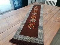 CEPELIA RĘKODZIEŁO DUŻY WEŁNIANY TKANY KILIM ZWW ZAKOPANE 46 x 184