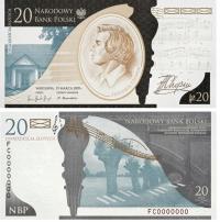 Banknot 20 zł (2009) - 200. rocznica urodzin Fryderyka Chopina