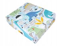 Prześcieradło z gumką na materac 80x160cm Małe Duże bawełniane naturalne