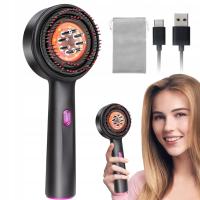 Grzebień do masażu skóry głowy z podświetleniem - szary