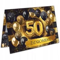 Zaproszenia na 50 Urodziny na Pięćdziesiątkę plus biała koperta