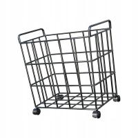 Rolling Sports Ball Storage Cart Sport Equipment Organizer Black L