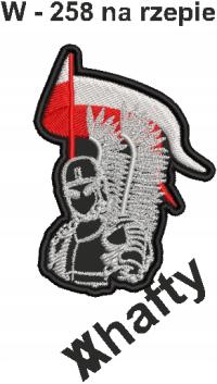 Husarz, naszywka patriotyczna na rzepie