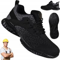 Легкая рабочая обувь для прогулок, спортивная обувь для мужчин и женщин, кроссовки с носком для безопасности и безопасности