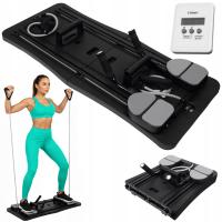 DESKA DO PILATESU JOGI WIELOFUNKCYJNA REFORMER LICZNIK SKŁADANA CZARNA COIL