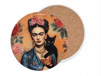 Podkładka ceramiczna, okrągła (duża) - Inspirowane malarstwem F. Kahlo
