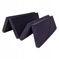 Materac składany rozkładany łóżko dostawka 200 x 140 x 8 cm - Czarny 0001