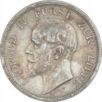 6.hy.LIPPE -DETMOLD, LEOPOLD IV, 2 MARKI 1906