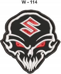 Naszywka motocyklowa, skull, czaszka