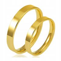 OBRĄCZKI ŚLUBNE KLASYCZNE PŁASKIE 3mm ŻÓŁTE ZŁOTO 585 CENA ZA KOMPLET