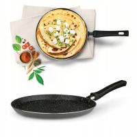 Большая индукционная сковорода для блинов, сковорода для блинов 28 см, серый мрамор