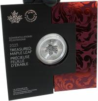 Kanada $5 2023 Treasured Silver Maple Leaf srebrny liść klonowy 1oz Ag 999