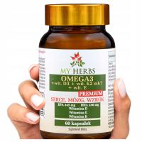 OMEGA 3 + WIT D3 + WIT K2 MK7 + WIT E Gold Omega 3 PREMIUM 60 KAPS