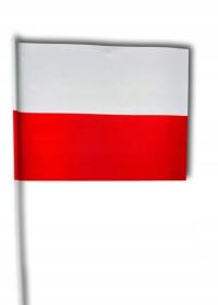 Biało-czerwone Chorągiewki w Barwach Flagi Polski 10 sztuk / 1 komplet