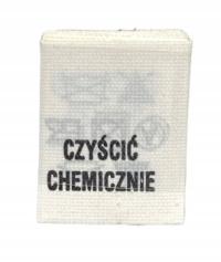 Wszywki odzieżowe 200szt metka czyścić chemicznie