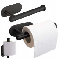 Uchwyt samoprzylepny papier toaletowy czarny do WC loft