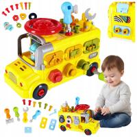 ZESTAW MAJSTERKOWICZA EDUKACYJNY AUTOBUS MANIPULACYJNY ŚRUBKI ŚRUBOKRĘT