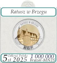 [283] 5 x 5 зл Откройте для себя Польшу-Ратуша в Бжеге holder описание