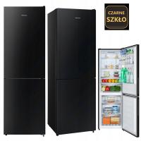 Холодильник Gorenje Nofrost 186см черное стекло Комор0