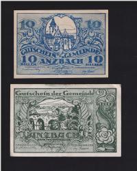 KOLEKCJA AUSTRIA -- ANZBACH -- 1920 rok, 2 sztuki