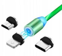 Zestaw kabli USB - USB typ C / microUSB / Lightning BIOMIKA